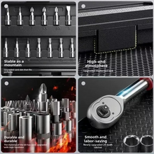 Load image into Gallery viewer, 46 or 53 Piece Automotive Socket and Torque Wrench Repair Tool Set

