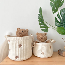 Load image into Gallery viewer, Quilted Baby Diaper Storage and Toy Organizer Tote

