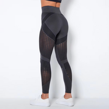 Load image into Gallery viewer, Seamless High Waisted Hollow Fitness Leggings for Women
