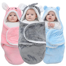 Load image into Gallery viewer, Soft Flannel Baby Sleeping Bag for Autumn and Winter, Cozy Newborn Wrap Blanket for Infants 0–9 Months
