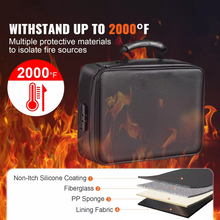 Load image into Gallery viewer, Fireproof and Waterproof Document Organizer Bag – Portable Protective Storage for Travel and Home Security
