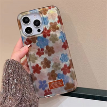 Load image into Gallery viewer, Vintage Blended Flowers Soft Phone Case with Vortex Pattern
