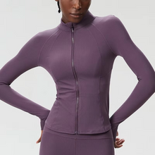 Load image into Gallery viewer, Womens Slim Fit Running Jacket With Full Zip Long Sleeve Lightweight Sports Top
