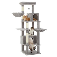 Load image into Gallery viewer, Cat Tree With 2 Hammocks For Indoor Cats
