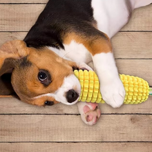 Load image into Gallery viewer, Indestructible Squeaky Corn Chew Toy for Tenacious Puppies and Dogs
