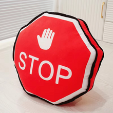 Load image into Gallery viewer, Plush Traffic Sign Cushion – Soft Decorative Road Safety Pillow
