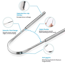 Load image into Gallery viewer, Stainless Steel Tongue Cleaner for Optimal Oral Hygiene

