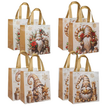 Load image into Gallery viewer, Christmas Santa Claus Non-Woven Gift Tote Bags with Handles, Festive Reusable Gift Packaging, Set of 4–12
