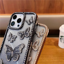 Load image into Gallery viewer, Luxury Glitter Butterfly Rhinestone Case for iPhone
