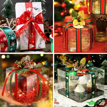 Load image into Gallery viewer, Christmas Printed Polyester Ribbon for Handmade Decoration and Gift Wrapping, 15ft x 1in
