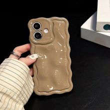Load image into Gallery viewer, Luxury 3D Stone Pattern Soft Silicone Phone Case with Electroplated Wave Edge
