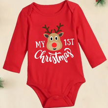 Load image into Gallery viewer, My First Christmas Deer Print Cotton Baby Romper
