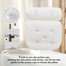 Load image into Gallery viewer, Luxury Bath Spa Pillow with Air Mesh Technology for Neck, Head, and Back Support
