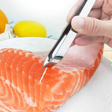 Load image into Gallery viewer, Stainless Steel Fish Bone and Feather Remover Tweezers
