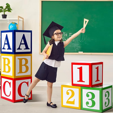 Load image into Gallery viewer, ABC 123 Foil Balloons Set for Graduation and School Celebration
