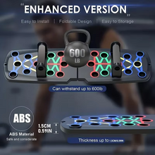 Load image into Gallery viewer, Portable Foldable Push-Up Board for Full-Body Strength Training
