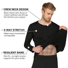 Load image into Gallery viewer, Men's Fleece Lined Thermal Underwear Set Winter Base Layer Top and Bottom
