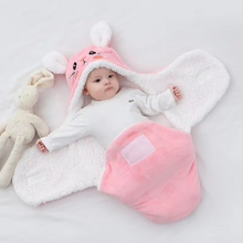 Load image into Gallery viewer, Soft Flannel Baby Sleeping Bag for Autumn and Winter, Cozy Newborn Wrap Blanket for Infants 0–9 Months
