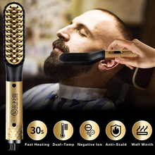 Load image into Gallery viewer, Professional Mini Ceramic Beard Straightening Brush
