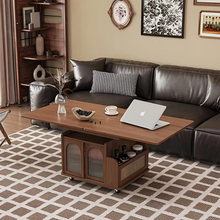 Load image into Gallery viewer, Solid Wood Lift Top Coffee Table with Hidden Storage and Convertible Design
