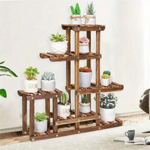 Load image into Gallery viewer, Adjustable 9-Tier Corner Plant Display Stand
