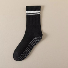 Load image into Gallery viewer, Unisex Mid-Calf Striped Yoga Socks - Non-Slip, Sweat-Absorbing, Odor-Control
