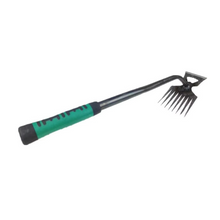 Load image into Gallery viewer, Dual-Purpose 8-Tooth Manganese Steel Hoe with Non-Slip Rubber Handle for Weeding, Digging, and Soil Loosening

