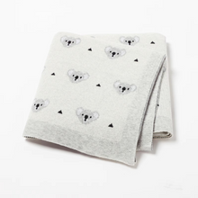 Load image into Gallery viewer, Super Soft Knit Baby Blanket with Cute Koala Design
