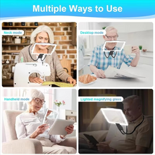Load image into Gallery viewer, LED Illuminated Hands-Free Magnifying Glass with 5X Switchable Lens

