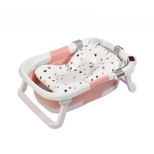 Load image into Gallery viewer, Foldable Silicone Baby Bathtub with Real-Time Temperature Sensor
