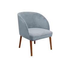 Load image into Gallery viewer, Velvet Armchair Slipcover with Elastic Fit for Curved Armrest Dining Chairs

