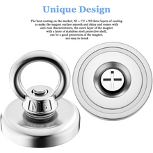 Load image into Gallery viewer, Premium Neodymium Fishing Magnet with Eyebolt for Magnetic Salvaging
