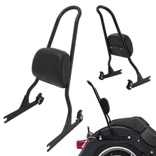 Load image into Gallery viewer, Detachable Motorcycle Backrest with PU Leather and Stainless Steel Frame
