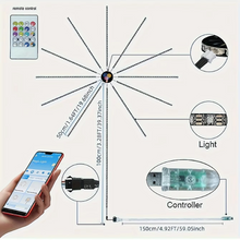 Load image into Gallery viewer, Smart Control Music Sync RGB Firework LED Light with USB Power 180 LEDs
