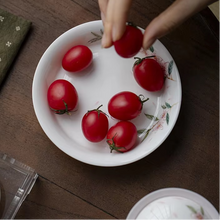 Load image into Gallery viewer, Hand Painted Peach Blossom Ceramic Tea Tray and Pot Holder
