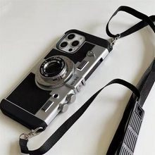 Load image into Gallery viewer, 3D Retro Camera Crossbody Phone Case With Lanyard
