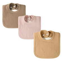 Load image into Gallery viewer, Soft Pure Cotton Baby Bib, Breathable Gauze Bib for Infants, Comfortable U Shaped Neck Cover
