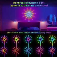 Load image into Gallery viewer, Smart Control Music Sync RGB Firework LED Light with USB Power 180 LEDs
