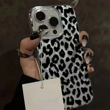 Load image into Gallery viewer, Leopard Print Glitter Shine Reflective Phone Case
