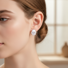 Load image into Gallery viewer, Moissanite Stud Earrings Oval Cut with D Color VVS1 Clarity and 925 Sterling Silver
