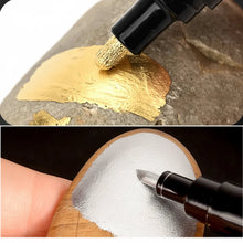 Load image into Gallery viewer, Metallic Paint Pen Set with Multiple Tip Sizes and Reflective Mirror Finish for Crafts
