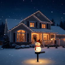Load image into Gallery viewer, Snowman Solar Lights for Playful Winter and Christmas Outdoor Decoration
