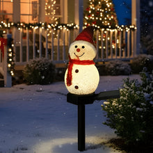 Load image into Gallery viewer, Snowman Solar Lights for Playful Winter and Christmas Outdoor Decoration
