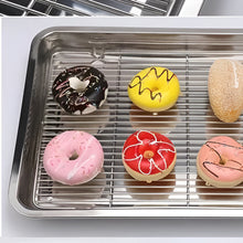 Load image into Gallery viewer, Stainless Steel Baking Sheet Set with Removable Cooling Rack

