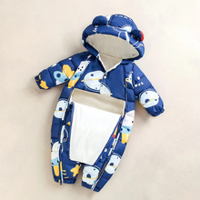 Load image into Gallery viewer, Cozy Fleece Hooded Romper for Babies and Toddlers

