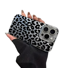 Load image into Gallery viewer, Leopard Print Glitter Shine Reflective Phone Case
