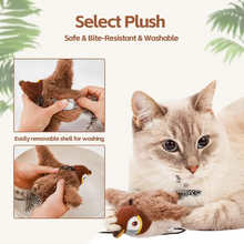 Load image into Gallery viewer, Rechargeable Chirping Bird - Interactive Cat Plush Toy with Catnip Option
