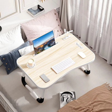 Load image into Gallery viewer, Portable Folding Laptop Table with USB Light, Fan, and Cup Holder - 15.75" x 23.62"

