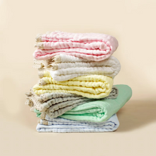 Load image into Gallery viewer, Luxurious 6-Layer Cotton Breathable Baby Swaddle Blanket with Lace Edging
