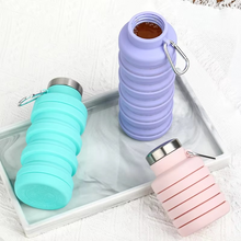 Load image into Gallery viewer, Collapsible Silicone Water Bottle - Portable Folding Travel and Sports Bottle Cup
